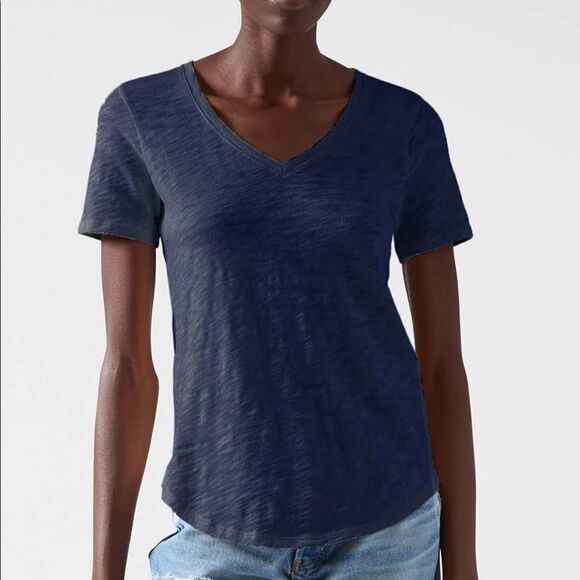 * LAST CHANCE* ATM NAVY V NECK TEE - Picture 1 of 5